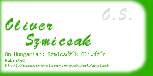 oliver szmicsak business card